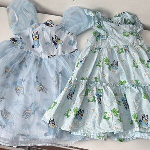 Toddler Girls Bluey Cartoon Character Dresses Pack